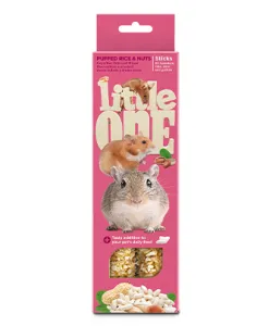 Little One Sticks لـ hamsters, rats, mice و gerbils مع puffed أرز و nuts (2 x 55 g — ART. 32260)