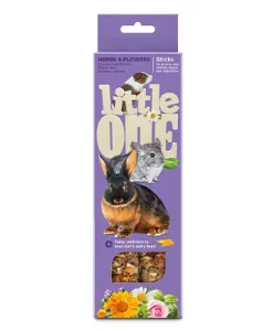 Little One Sticks for guinea pigs, rabbits, degus and chinchillas with herbs and flowers (2 x 55 g — ART. 32290)