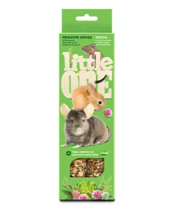 Little One Sticks for guinea pigs, rabbits, degus and chinchillas with meadow grass (2 x 55 g — ART. 32300)
