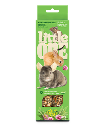 Little One Sticks for guinea pigs, rabbits, degus and chinchillas with meadow grass (2 x 55 g — ART. 32300)