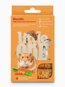 Little One Biscuits with dried carrot and spinach for small mammals (5 pc x 7 g — ART. 32310)