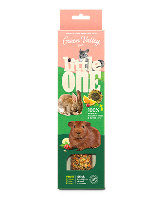 Little One “Green valley”. Fully edible grain free stick لـ small mammals مع fruit (1 х 180 g — ART. 32340)