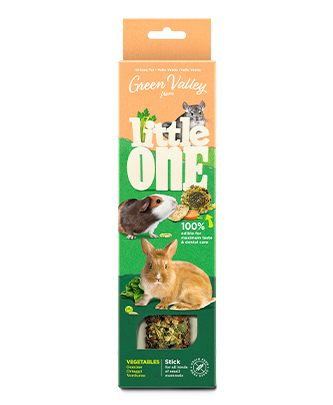 Little One "Green valley". Fully edible grain free stick for small mammals with vegetables (1 x 160 g — ART. 32350)