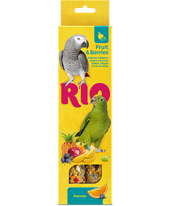 RIO Sticks لـ parrots مع fruit و berries (2 x 90 g — ART. 22150)