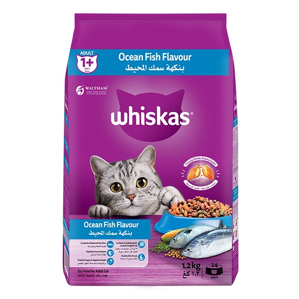 whiskas dry 1 plus years ocean fish flavour