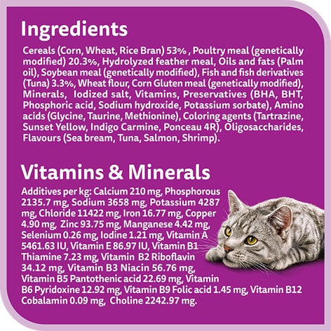 whiskas dry 1 plus years gourmet seafood flavour