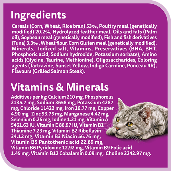 whiskas dry 1 plus years grilled salmon steak flavour
