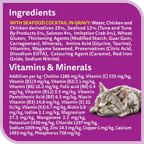 whiskas tasty mix 1 plus years mix of the sea collection in gravy multipack