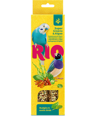 RIO Sticks for budgies and exotic birds Supergreens and algae (2 х 40 g — ART. 22300)