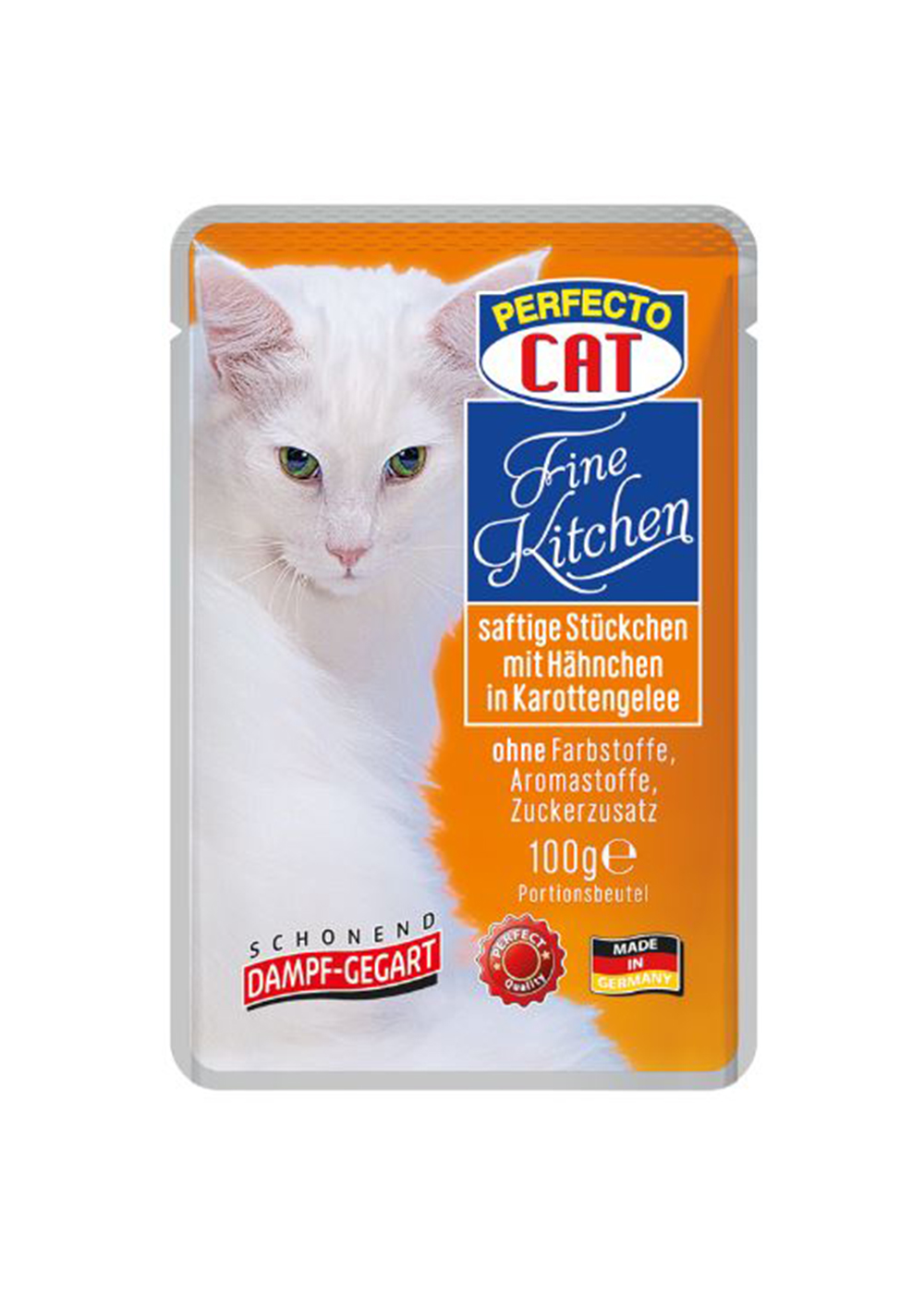 Perfecto Cat Fine Kitchen Juicy pieces with chicken in carrot sauce 100g